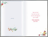 Blue Door with Wreath Grandmother & Grandfather Christmas Card